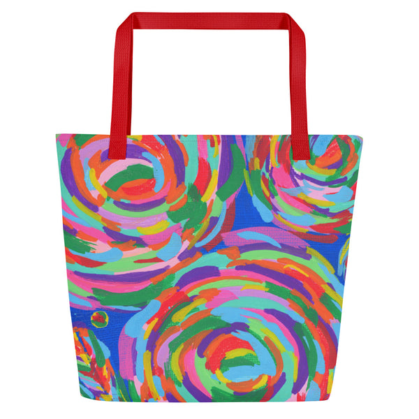 Flowers and Feathers Large Tote Bag