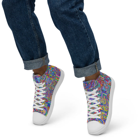 F-Cancer - Men’s High Top Canvas Shoes