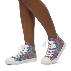 F-Cancer Women’s High Top Canvas Shoes