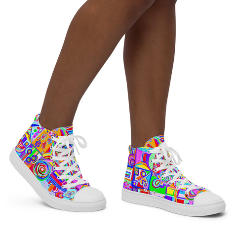 Square Life - Women’s High Top Canvas Shoes