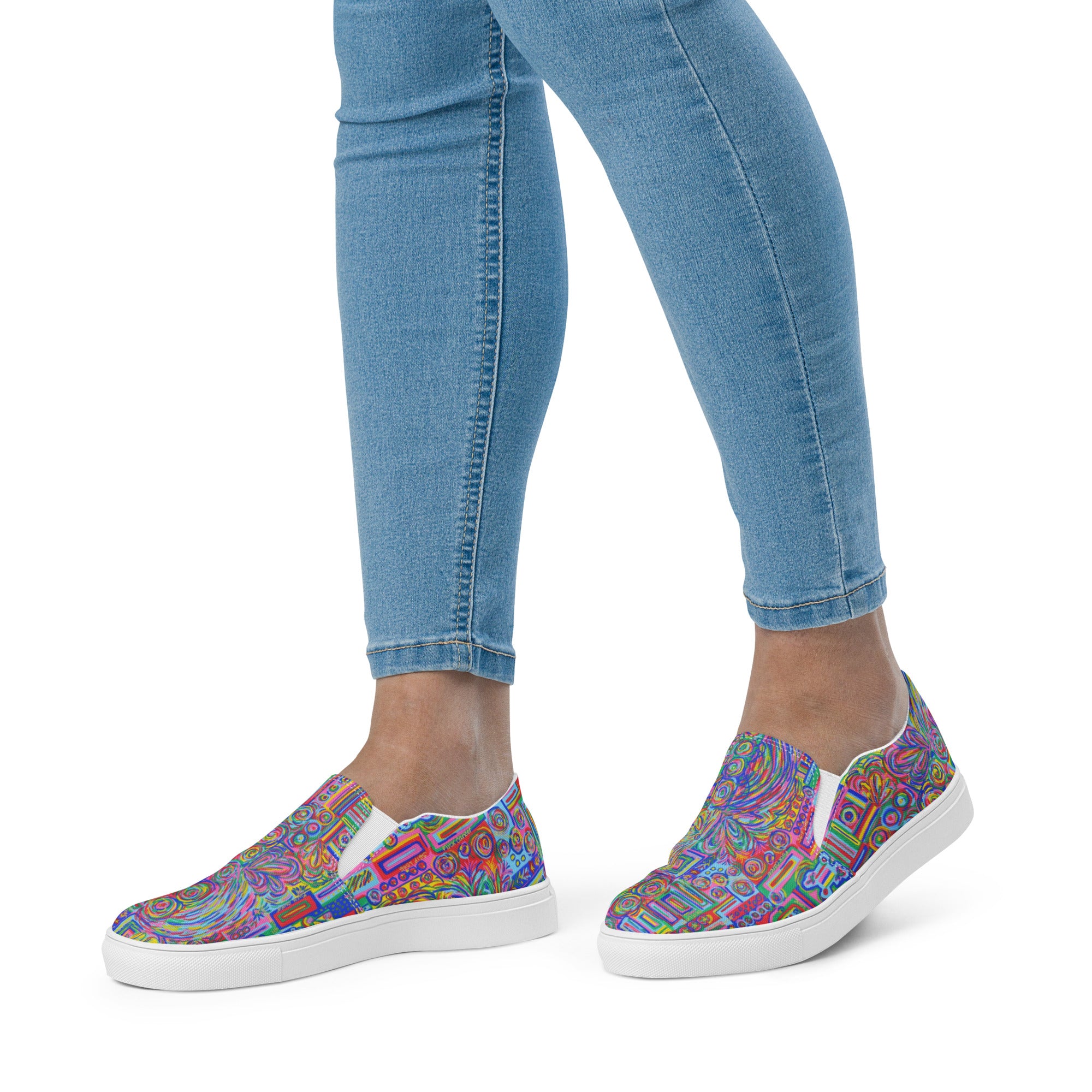 F-Cancer Women’s Slip-on Canvas Shoes