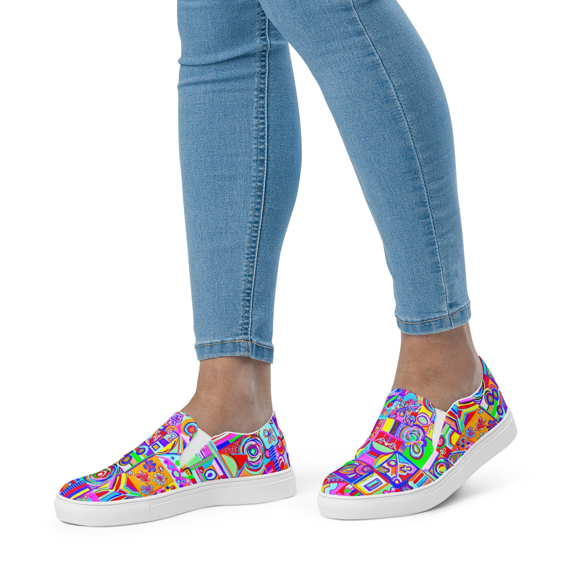 Square Life - Women's Slip-on Canvas Shoes – One Last Piece Square Life - Women's Slip-on Canvas Shoes – One Last Piece